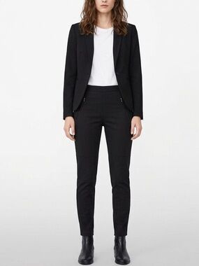 Zara Midrise Black Skinny Dress Pants Size Extra Small Cotton